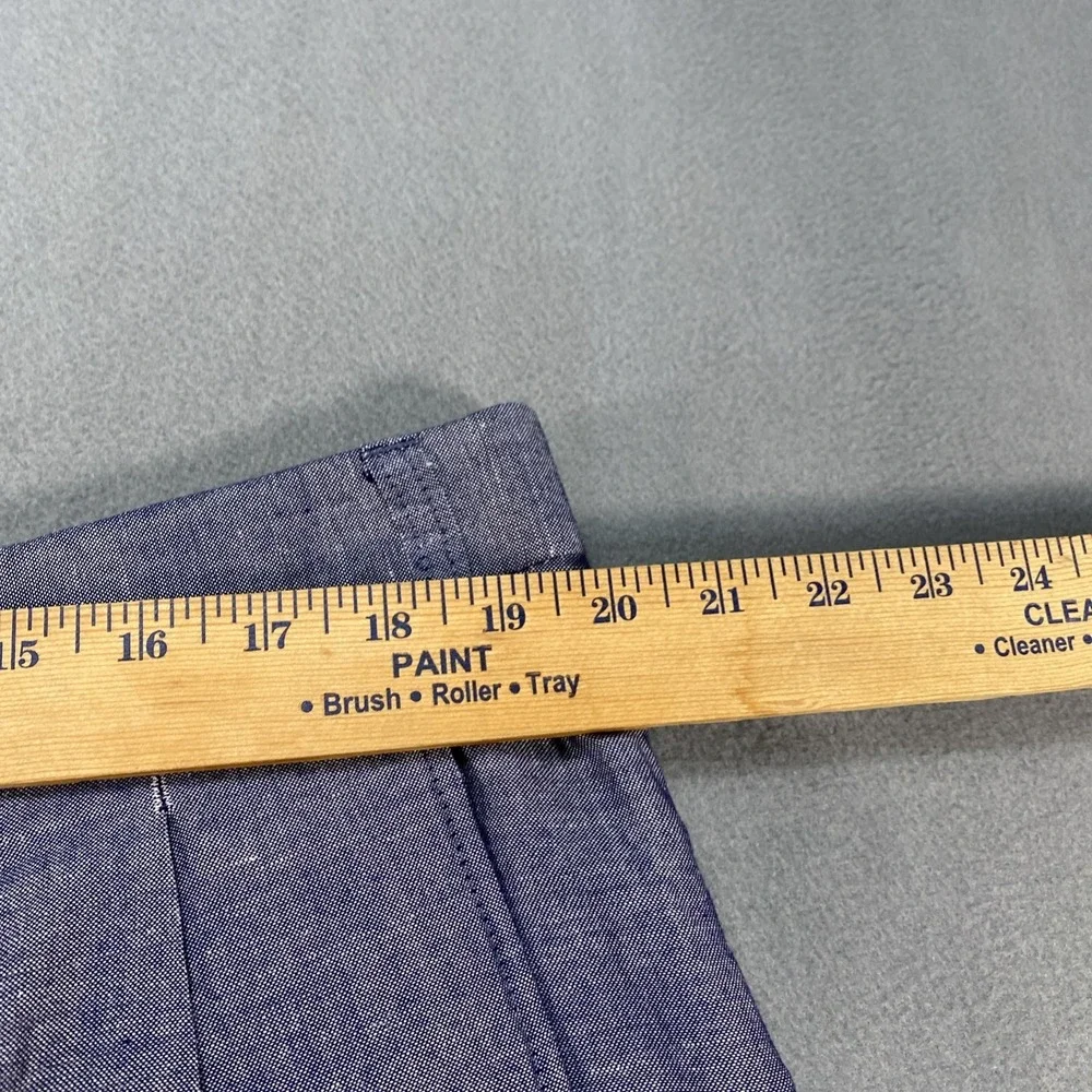 Vintage Phat Farm Mens Wide Leg Trousers Linen Blend Blue 40x30